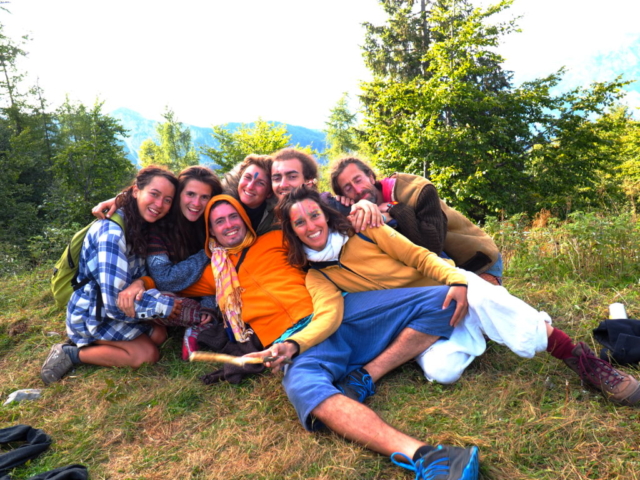 Rainbow gathering s přáteli v Friulianských Dolomitech, Itálie, 2017
